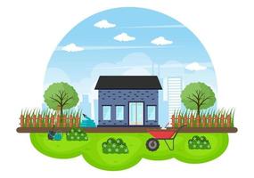 Farm Gardener Background Vector