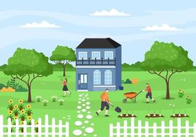 Farm Gardener Background Vector