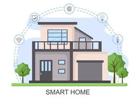 vector de tecnología de hogar inteligente