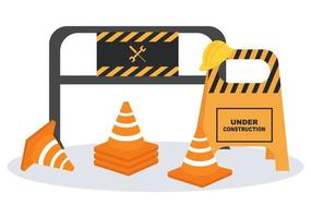 Under Construction With Symbol Background Vector