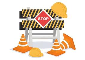 Under Construction With Symbol Background Vector