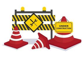 Under Construction With Symbol Background Vector