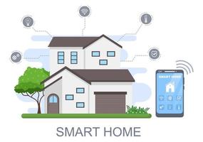 vector de tecnología de hogar inteligente