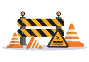 Under Construction With Symbol Background Vector