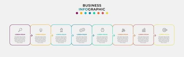 Infographic design business template with icons and 8 options or steps vector