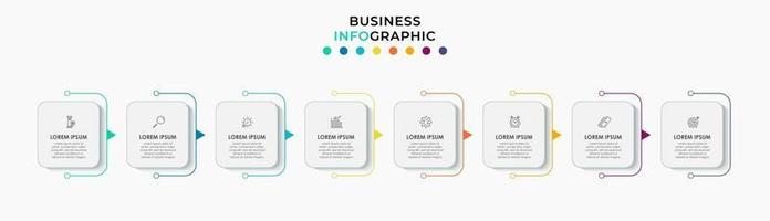 Infographic design business template with icons and 8 options or steps vector