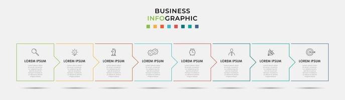 Infographic design business template with icons and 8 options or steps vector