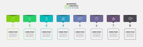 Infographic design business template with icons and 8 options or steps vector