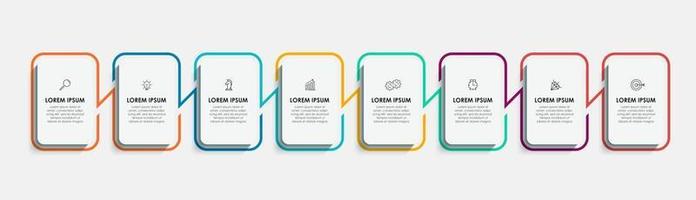 Infographic design business template with icons and 8 options or steps vector