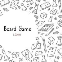 Hand drawn banner template of board game vector