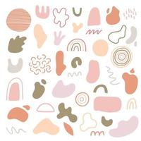 Hand drawn set of abstract elements vector