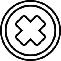 Line icon for wrong vector