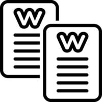 Line icon for word vector