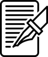 Line icon for write vector