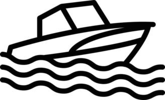 Line icon for boat vector