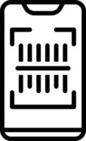 Line icon for scan vector