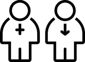 Line icon for gender vector