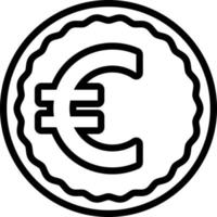 Line icon for euro vector