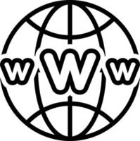 Line icon for www vector