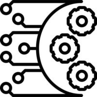 Line icon for network workflow vector