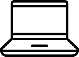 Line icon for laptop vector