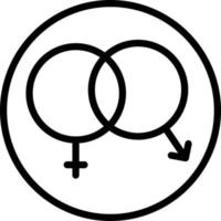 Line icon for sex vector