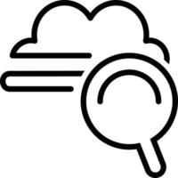 Line icon for cloud search vector