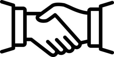 Line icon for handshake