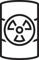 Line icon for hazardous waste vector
