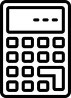 Line icon for calculate vector