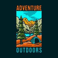 Adventure Camping Badge vector