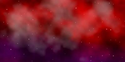 Dark Blue, Red vector texture with beautiful stars.