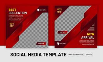 Social media sale post with red color