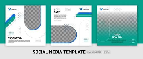 Medical social media post suitable for business promotion vector