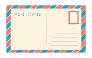 Vector vintage postcard template isolated. retro post card