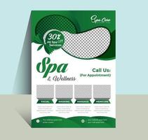 diseño de plantilla de volante de spa de belleza vector