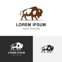 Bison Vector Logo Design Template