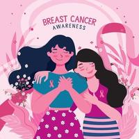 concepto del mes de concientización sobre el cáncer de mama vector