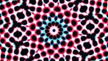 Abstract white blue red kaleidoscope sequence rotation loop video