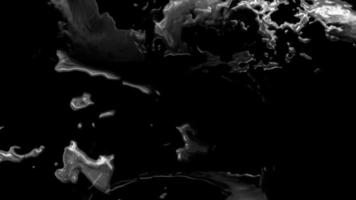 Tintenübergang turbulente weiße Grunge-Flüssigkeitsströmungsausbreitung video