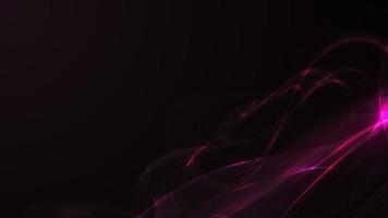 leuchtend rosa Neonrauchdampf auf schwarzer Schleife video