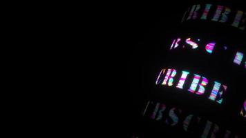 Big Data colorful glitch text effect 3D tube animation loop video