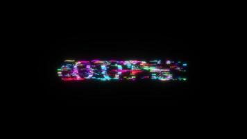 OOPS colorful glitch text effect 3D tube animation loop video