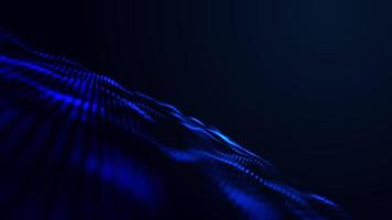 Abstract 3D rendering technology dark blue digital wave background video