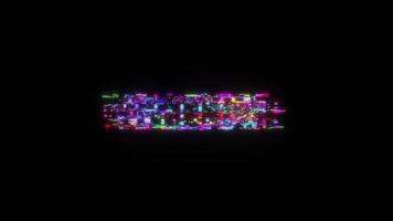 welkom kleurrijk glitch-teksteffect 3D-flitsanimatielus video