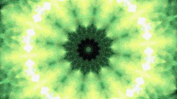 Abstract glow light green kaleidoscope sequence rotation loop video