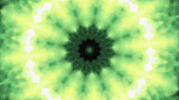 Abstract glow light green kaleidoscope sequence rotation loop video