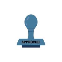 Approved stamp. Notary stamping approved word on a paper. vector