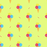 Seamless pattern with ice cream vector