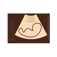 Ultrasonic picture of unborn baby. vector